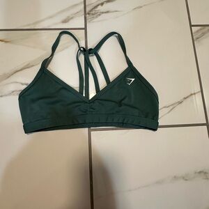 Gymshark Deep Green Strappy Sports Bra